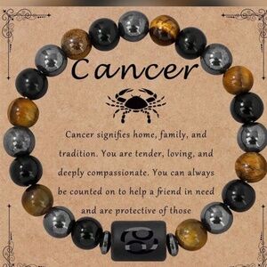 8mm Tiger's Eye And Black Gallbladder Stone Couple Bracelets,